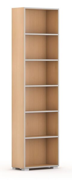 Knihovna SILVER LINE, 1 sloupec, 2230 x 600 x 400 mm, buk