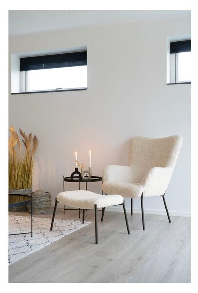 Krémová podnožka z umělé kožešiny Glasgow – House Nordic