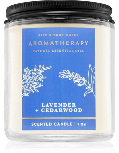 Bath & Body Works Lavender and Cedarwood vonná svíčka I. 198 g