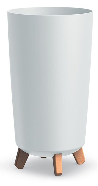 Květináč s nožičkami GRACIA TUBUS SLIM 23,9 cm, bílá