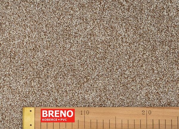 Breno Metrážový koberec AMARA 46 hnědobéžový, šíře 400 cm, Hnědá/Béžová