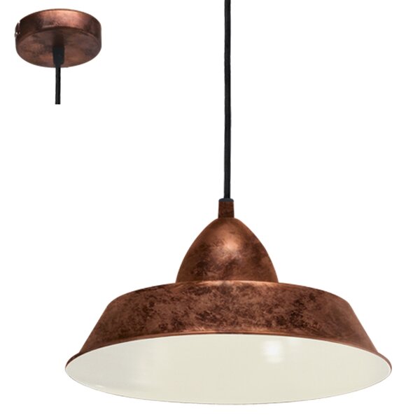 Eglo 49243 AUCKLAND - Retro závěsné svítidlo patina + měď (Závěsné svítidlo v retro stylu)
