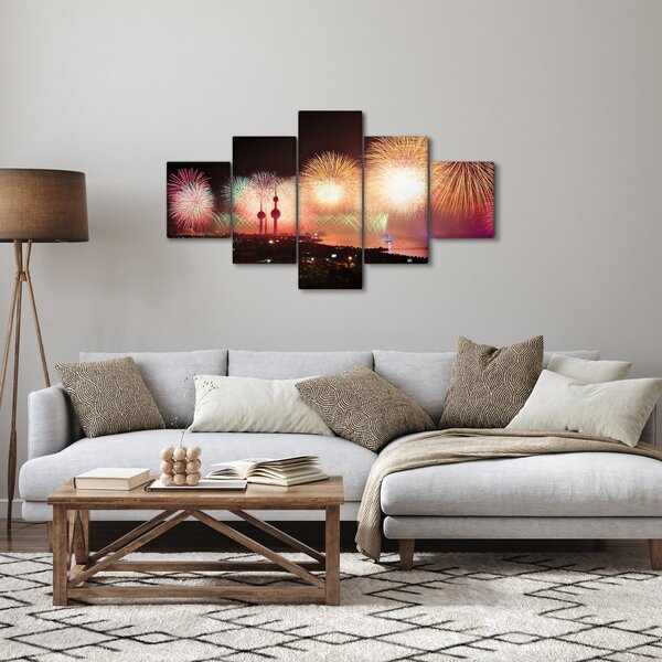 Obraz ohňostroje (125x70 cm)