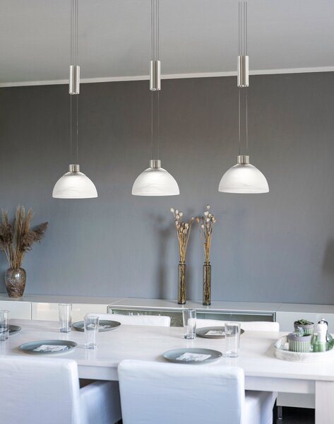 Eglo 93468 MONTEFIO - Moderní závěsné LED diodové svítidlo (Závěsné stahovací svítidlo, matný nikl )