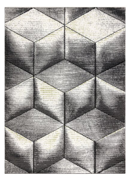 Koberec SAMPLE Este Friese Soft CUBE kostka 3D šedý