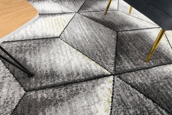 Koberec SAMPLE Este Friese Soft CUBE kostka 3D šedý