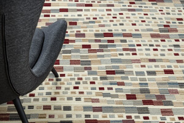 Koberec KILIM 7950/52933 geometrický šedý / béžový