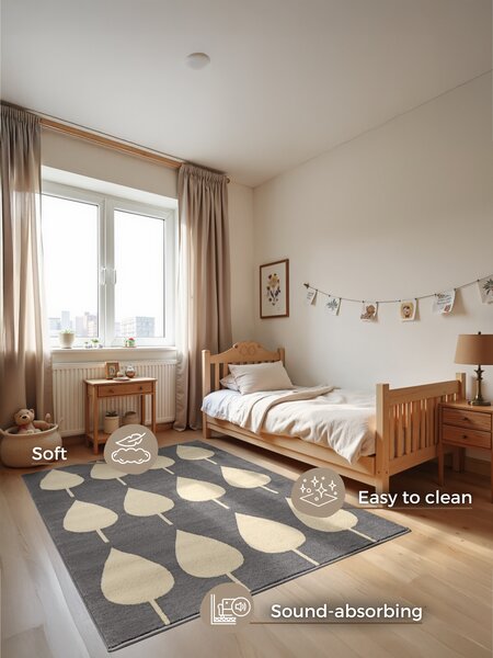 Hanse Home, Dětský koberec Adventures 106216 Grey Cream, 120x170, šedá, dětský pokoj