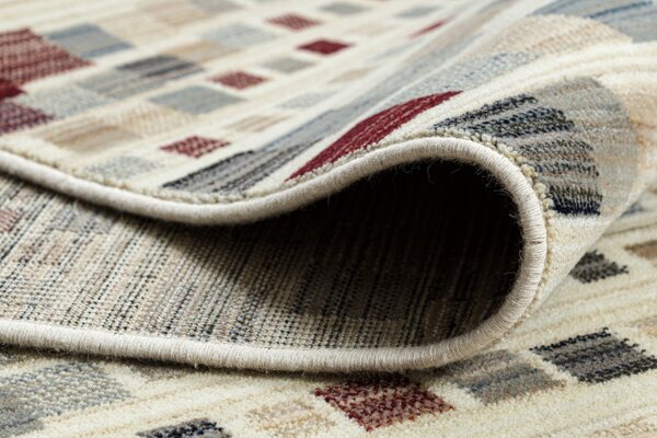 Koberec KILIM 7950/52933 geometrický šedý / béžový