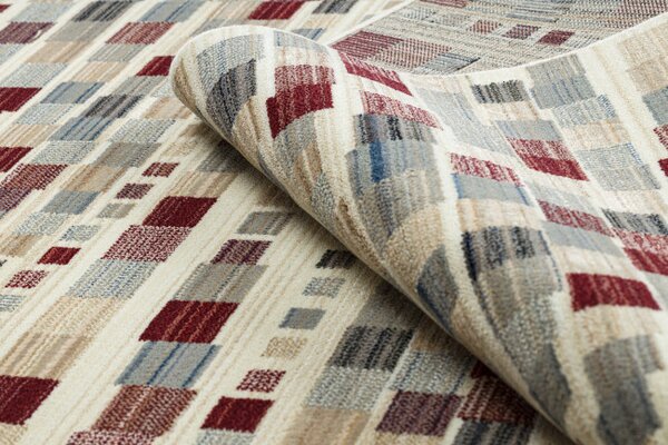 Koberec KILIM 7950/52933 geometrický šedý / béžový