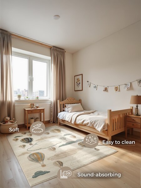 Hanse Home, Dětský koberec Adventures 106209 Cream Multicolor, 120x170, vícebarevná, dětský pokoj