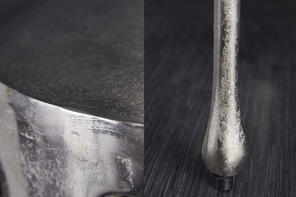 Příruční stolek LIQUIDE 51 cm - stříbrná