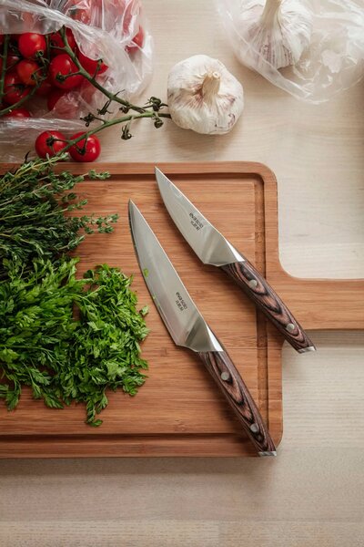 Eva Solo Nordic Kitchen kuchyňský nůž 9 cm – damascénská ocel, malý nůž na ovoce a zeleninu