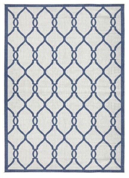 NORTHRUGS - Hanse Home koberce Kusový koberec Twin-Wendeteppiche 103123 blau creme - 80x150 cm