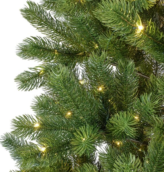 Umělý vánoční stromek Kenmore 240 cm LED 100% PE - Úzké stromky - 131 do 160cm - Výška 240 cm
