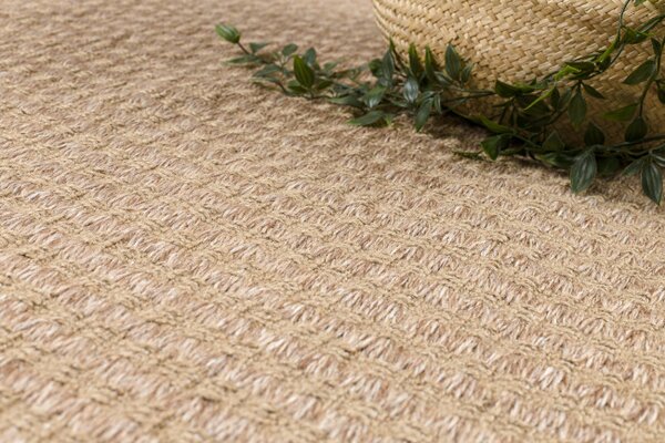Koberec JUTE 3650 s třásněmi, béžový