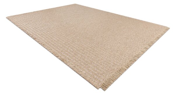 Koberec JUTE 3650 s třásněmi, béžový