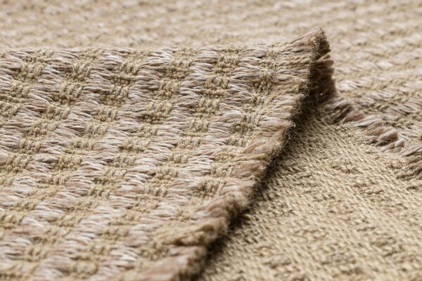 Koberec JUTE 3650 s třásněmi, béžový