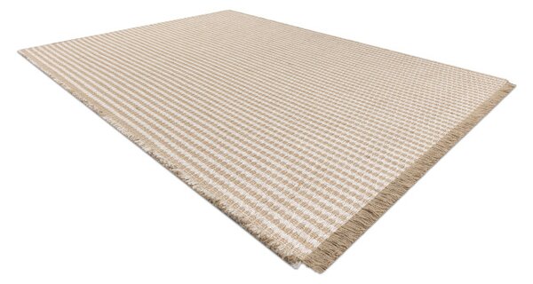 Koberec JUTE 3650 s třásněmi krémový / béžový