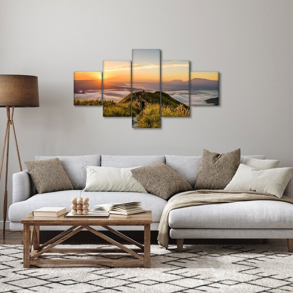 Obraz hory při západu sluce (125x70 cm)