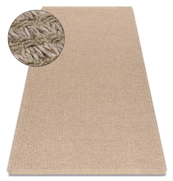 Koberec JUTE 3650 s třásněmi, béžový