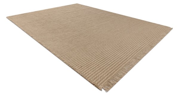 Koberec JUTE 3651 s třásněmi, tmavě béžový
