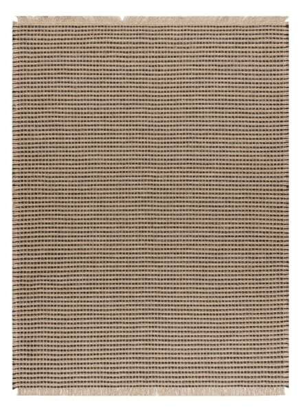 Koberec JUTE 3652 s třásněmi černý / béžový