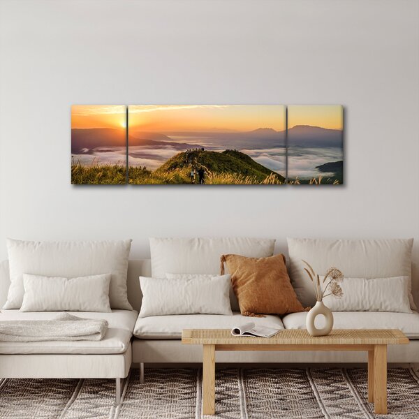 Obraz hory při západu sluce (170x50 cm)