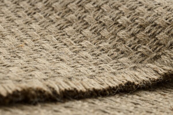 Koberec JUTE 3731 s třásněmi, tmavě béžový