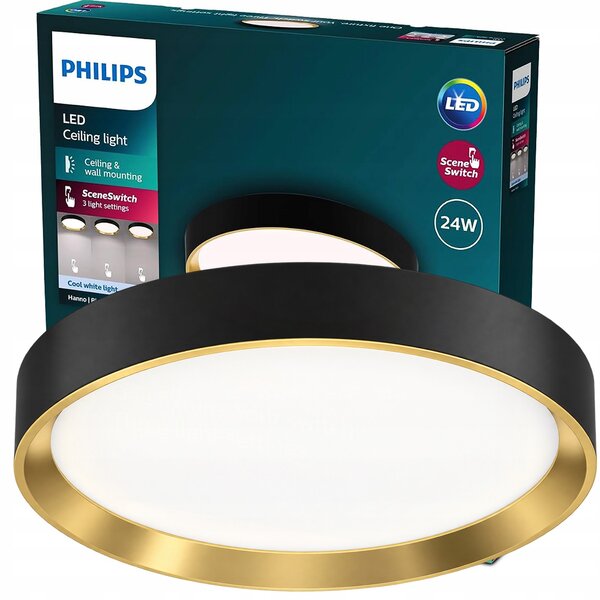 Stropní Svítidlo kulatý Philips 38,4 x 38,4 cm černý