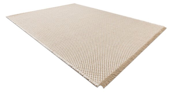 Koberec JUTE 3731 s třásněmi, krémový / béžový
