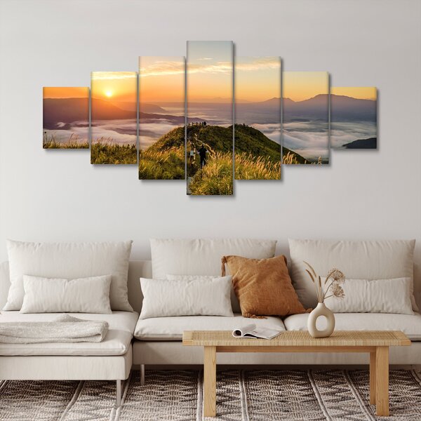 Obraz hory při západu sluce (210x100 cm)