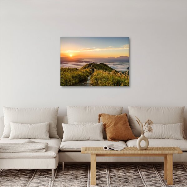 Obraz hory při západu sluce (70x50 cm)