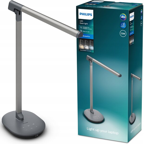 Stolní lampa Philips Sword šedá 12 W