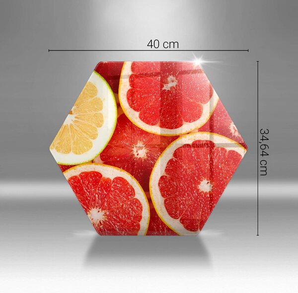 Skleněná deska do kuchyně Plátky grapefruitu