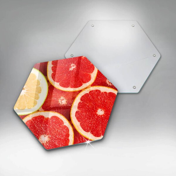 Skleněná deska do kuchyně Plátky grapefruitu