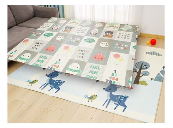 Vzdělávací Podložka WINTER pro miminka 180 x 200 cm-modrá