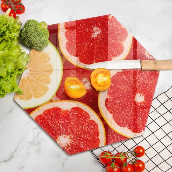 Skleněná deska do kuchyně Plátky grapefruitu