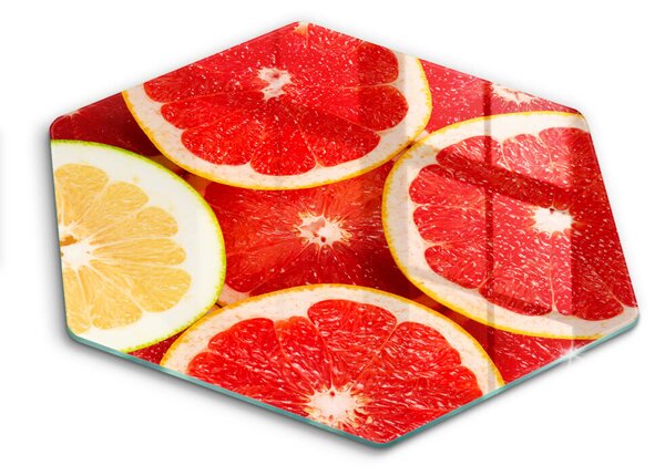 Skleněná deska do kuchyně Plátky grapefruitu