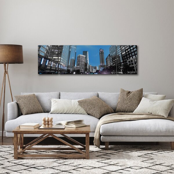 Obraz nočního města (170x50 cm)