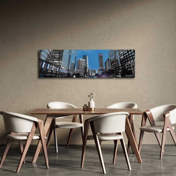 Obraz nočního města (170x50 cm)
