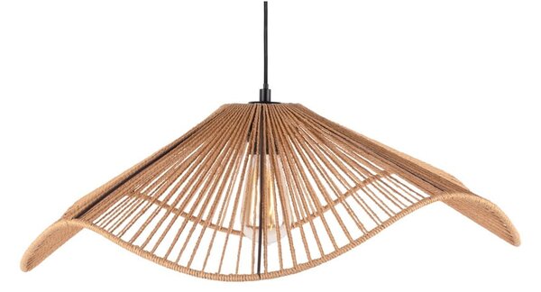 Závěsné svítidlo ve zlaté barvě se stínidlem z papírového výpletu ø 62 cm Sombra – Leitmotiv