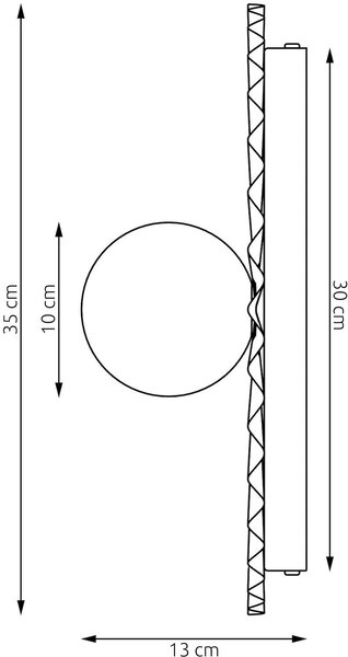 Emibig Umbra nástěnné svítidlo 1x8 W hnědá 1728/K1L