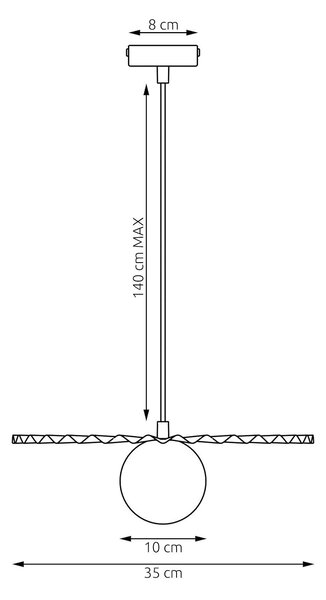 Emibig Umbra závěsné svítidlo 1x8 W bílá 1727/1
