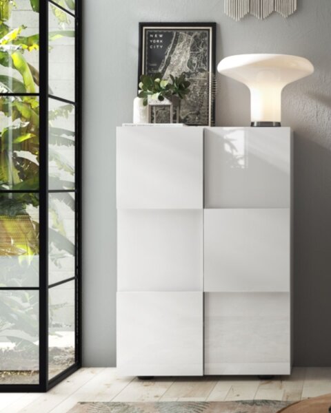 Komoda SERIAN 78x116x34 cm bílá