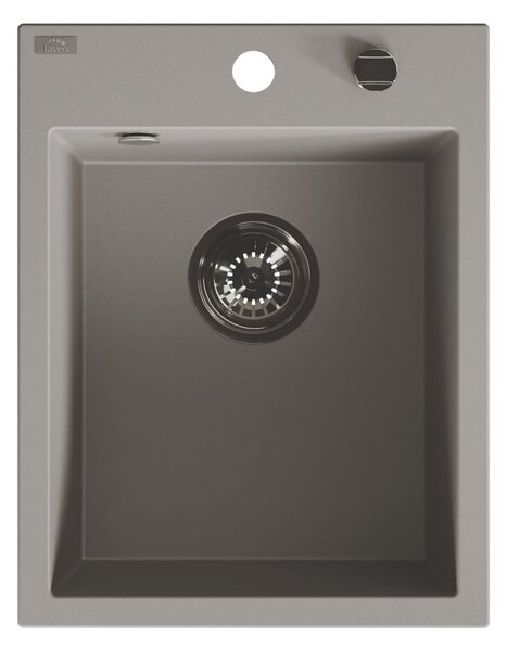 Laveo Monchichi granitový dřez 50x39 cm šedá/grafitová/onyx SBO510Y