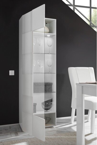 Komoda SERIAN 60x187x43 cm bílá