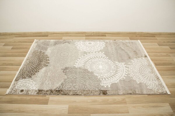 Koberec Oriental 4475 grey / vizon rozety
