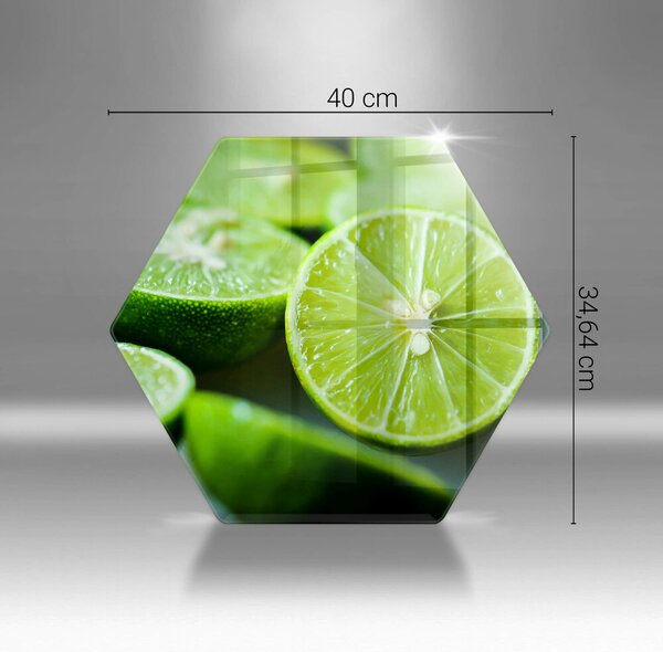 Skleněná deska do kuchyně Limetkový citrus