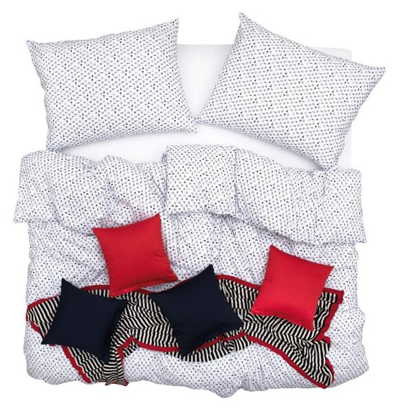 Povlečení KLASIK navy bílomodrá 90 x 135/45 x 65 cm